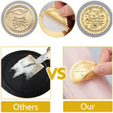 Self Adhesive Gold Foil Embossed Stickers, Medal Decoration Sticker, Word, 5x5cm