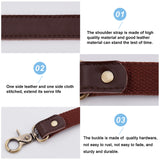 Leather Bag Handles, with Alloy Swivel Lobster Claw Clasp, DIY Purse Making Supplies, Brown, 60.4x2x0.3cm