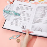 2Pcs 2 Colors Epoxy Resin Thumb Bookmark, Thumb Book Page Holder, Imitation Jade Inside Thumb Reading Ring, for Keeping Book Open, Book Lovers Gifts, Mixed Color, 33x82x9mm, Inner Diameter: 22mm, 1pc/color