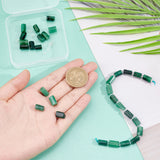 2 Strands Natural Emerald Quartz Beads Strands, with Seed Beads, Faceted Column, 9~14x5~7x5~6mm, Hole: 1.2mm, about 15~17pcs/strand, 7.09 inch(18cm)