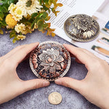 Alloy Incense Burner Cover, Half Round with Lotus, Red Copper, 79x25mm, Inner Diameter: 69mm