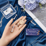 DIY Openable Wish Bottle Necklace Making Kit, Including Glass Pendants, Brass Cable Chains Necklaces, Platinum, 10Pcs/box