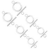 304 Stainless Steel Toggle Clasps, Silver, 12sets/box