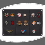 Badge Storage Display Poster, Armband Finishing Cloth Wall Showcase, Black, 57.5x38x0.4cm