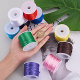 Nylon Thread, for Jewelry Making, Mixed Color, 2mm, 10m/roll, 10colors, 1roll/color, 10rolls/set