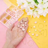 DIY Beaded Earring Making Kit, Inclduing Heart & Star & Imitation Pearl Acrylic Beads, Brass Hoop Earrings Findings & Earring Hooks, Pink, 247Pcs/box