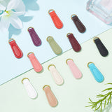 14Pcs 14 Colors Leather Zipper Pull Tabs, Zipper Replacemnt Accessories, for Suitcase, Bag, Costume, Mixed Color, 4.2cm, 1pc/color