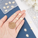 304 Stainless Steel Charms, Monstera Leaf, Golden, 13x9x1mm, Hole: 1mm, 16pcs/box