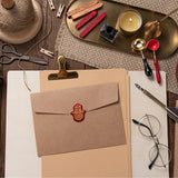 Wax Seal Envelope Gift Seal, with Yellow Sandalwood, Palm Pattern, 89~90mm