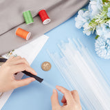 PP Plastic Boning for Bridal Dress Bustle, Crinoline Boning, WhiteSmoke, 200~270x6x1.3mm, 36pcs/style, 2 style, 72pcs/bag