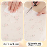 Plastic Shelf Liners, Moisture-Proof Pad, for Closet, Cabinet, Rose Pattern, 300x1mm, 3m/roll