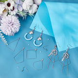 DIY 304 Stainless Steel Earring Making Kits, include Earring Hooks & Wire Pendants, Plastic Ear Nuts, Stainless Steel Color