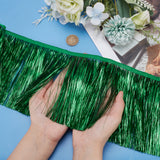 Polyester Fringe Trimmings, Tassel Trims, Ornament Accessories, Dark Green, 150x1mm, 10m/card