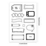 Custom PVC Plastic Clear Stamps, for DIY Scrapbooking, Photo Album Decorative, Cards Making, Mixed Shapes, 160x110x3mm