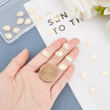 304 Stainless Steel Charms, Leaf, Real 18K Gold Plated, 13x9x1mm, Hole: 1.2mm, 20pcs/box