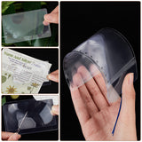 10Pcs PVC Plasic Portable Credit Card Size Magnifying Lenses, with 2Pcs PVC 3X Page Magnifier Rulers, Clear, 85~190x55~65mm