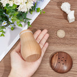 Wood Toothpick Bottle, Mutl-Use Mini Storage Container, Mushroom Shape, BurlyWood, 87mm, Hole: 2.8mm