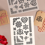 PVC Plastic Stamps, for DIY Scrapbooking, Photo Album Decorative, Cards Making, Stamp Sheets, Knot Pattern, 160x110x3mm