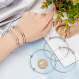 12Pcs Adjustable 201 Stainless Steel Bangle Making, Stainless Steel Color, 0.16cm, Inner Diameter: 2-1/2 inch(6.5cm)