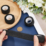 Self Adhesive Cloth Felt Strips, for Hardwood Floors to Prevent Scratches Soundproofing, Black, 2.5x0.1cm, about 4.5m/roll