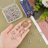 100Pcs Tibetan Style Alloy Charms, Horseshoes, Cadmium Free & Lead Free, Antique Silver, 14x12x2mm, Hole: 1.5mm