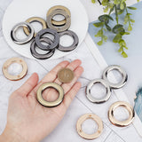 4Pcs Alloy Eyelet Grommets for Bag, Screw-in Style, Round Ring, Bag Loop Handle Connector Rings, Purse Accessories, Antique Bronze, 4.1x0.55cm, Inner Diameter: 2.55cm