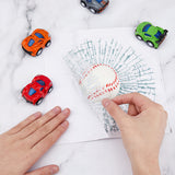 Resin 3D Baseball PVC Waterproof Car Stickers, Self-Adhesive Decals, for Vehicle Decoration, WhiteSmoke, 180x180x30mm, Sticker: 170x170mm