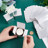 Foldable Paper Wedding Candy Boxes, Square Candy Case for Wedding Party, Silver, 15.2x10cm, Unfold: 5.1x5.1x5.1cm