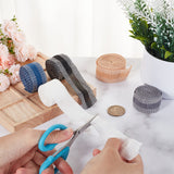 5 Rolls 5 Colors Flat Polyester Pants Edge Shorten Self-Adhesive Pant Mouth Paste, Iron-on Hem Tape Repair Pants for Jean Clothing DIY Sewing, Mixed Color, 1 inch(25mm), 1 roll/color