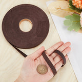 10M Flat Imitation Leather Cord, for Pillow Decor, Coconut Brown, 10x1.6mm, about 10.94 Yards(10m)/Roll