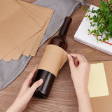 Custom kraft paper Adhesive Stickers, for Wine Bottle Lable Decorations, Rectangle, Saddle Brown, 266x211x0.1mm, Sticker: 124x99mm, 4pcs/sheet