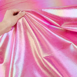Rainbow Gradient Imitation Leather Fabric, Clothing Accessories, Hot Pink, 150x0.05cm