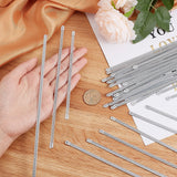 40Pcs 4 Style  Iron Spiral Corset Boning Stay, Modeling Sticks, Platinum, 148~402x5.5x2mm, 10pcs/style