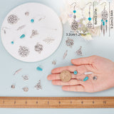 DIY Trinity Knot Earring Making Kit, Including Rhombus & Heart & Star & Leaf Alloy Pendants & Links, Synthetic Beads, Brass Earring Hooks, Antique Silver, 172Pcs/box