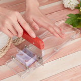 Acrylic Soap Making Cutting Tool, Soap Mold, Clear, 22~305x91.5~101.5x6.5~7.5x2.5~28.5mm, Hole: 3.5mm