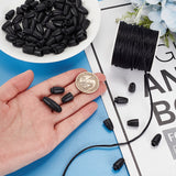 DIY Jewelry Making Finding Kits, Including Nylon Braided String Threads, Plastic Breakaway Clasps, Black, Cord: 1.5mm, about 16.4 yards(15m)/bag