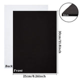 EVA Sheet Foam Paper, with Adhesive Back, Rectangle, Black, 30x21x0.3cm