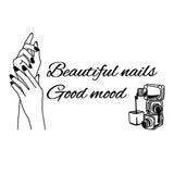 Nail Salon Pattern PVC Self Adhesive Wall Stickers, Washing Machine Warterproof Decals for Home Living Room Bedroom Wall Decoration, Word, 300x800mm