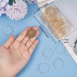 100Pcs 316 Surgical Stainless Steel Wine Glass Charms Rings, Hoop Earring Findings, DIY Material for Basketball Wives Hoop Earrings, Real 18K Gold Plated, 21 Gauge, 35x30x0.7mm, Pin: 0.7mm