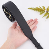 Microfiber Eco-Friendly Imitation Leather Shoulder Strap, with Alloy Swivel Clasps, for Bag Straps Replacement Accessories, Black, 102x3.7x0.35cm, Clasp: 59x27x7.5mm