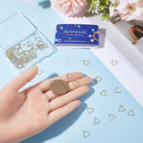 Brass Triangle Linking Ring, Buckle Clasps, Quick Link Connector, Fit for Top Drilled Beads, Webbing, Strapping Bags, Long-Lasting Plated, Real 14K Gold Plated, 9x10x0.8mm, 100pcs/box