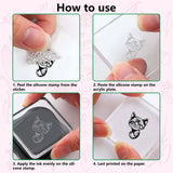 Custom PVC Plastic Clear Stamps, for DIY Scrapbooking, Photo Album Decorative, Cards Making, Stamp Sheets, Film Frame, Cat Pattern, 160x110x3mm