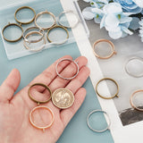 Alloy Open Back Bezel Pendants, For DIY UV Resin, Epoxy Resin, Pressed Flower Jewelry, Ring, Mixed Color, 32.5x28.5x4.5mm, Hole: 2mm, Inner Diameter: 25mm, 5pcs/color, 15pcs/box