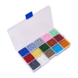 8/0 Round Glass Seed Beads Sets, Mixed Color, 3mm, Hole: 1mm