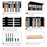 Rectangle Iron Medal Hanger Holder, with Screws & Anchor Plug & Nut & Shim Ring, Basketball, 200x400mm & 100x400x15mm