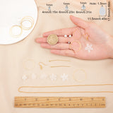 DIY Petal Earring Making Kits, Including Acrylic Pendants & Bead Caps, Glass Pearl Beads, Brass Linking Rings & Ear Nuts & Earring Hooks & Cable Chains, Clear