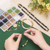 Handmade Polymer Clay Bead Strands, for DIY Jewelry Crafts Supplies, Craft Acrylic Horizontal Hole Letter Beads, Column & Cube & Flower, Mixed Color, 5~7x2~6mm, Hole: 1.5~2mm, 731~739pcs/box