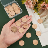 30Pcs Brass Sheets, Copper Disc, Flat Round, Gold, 25x1mm