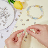 310Pcs 8 Style CCB Plastic Beads, for DIY Jewelry Making, Elephant & Tortoise & Flower, Platinum, 8~12.5x8~10x3.5~4.5mm, Hole: 1.4~1.8mm, 310pcs