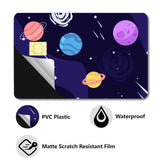 PVC Plastic Waterproof Card Stickers, Self-adhesion Card Skin for Bank Card Decor, Rectangle, Planet, 186.3x137.3mm